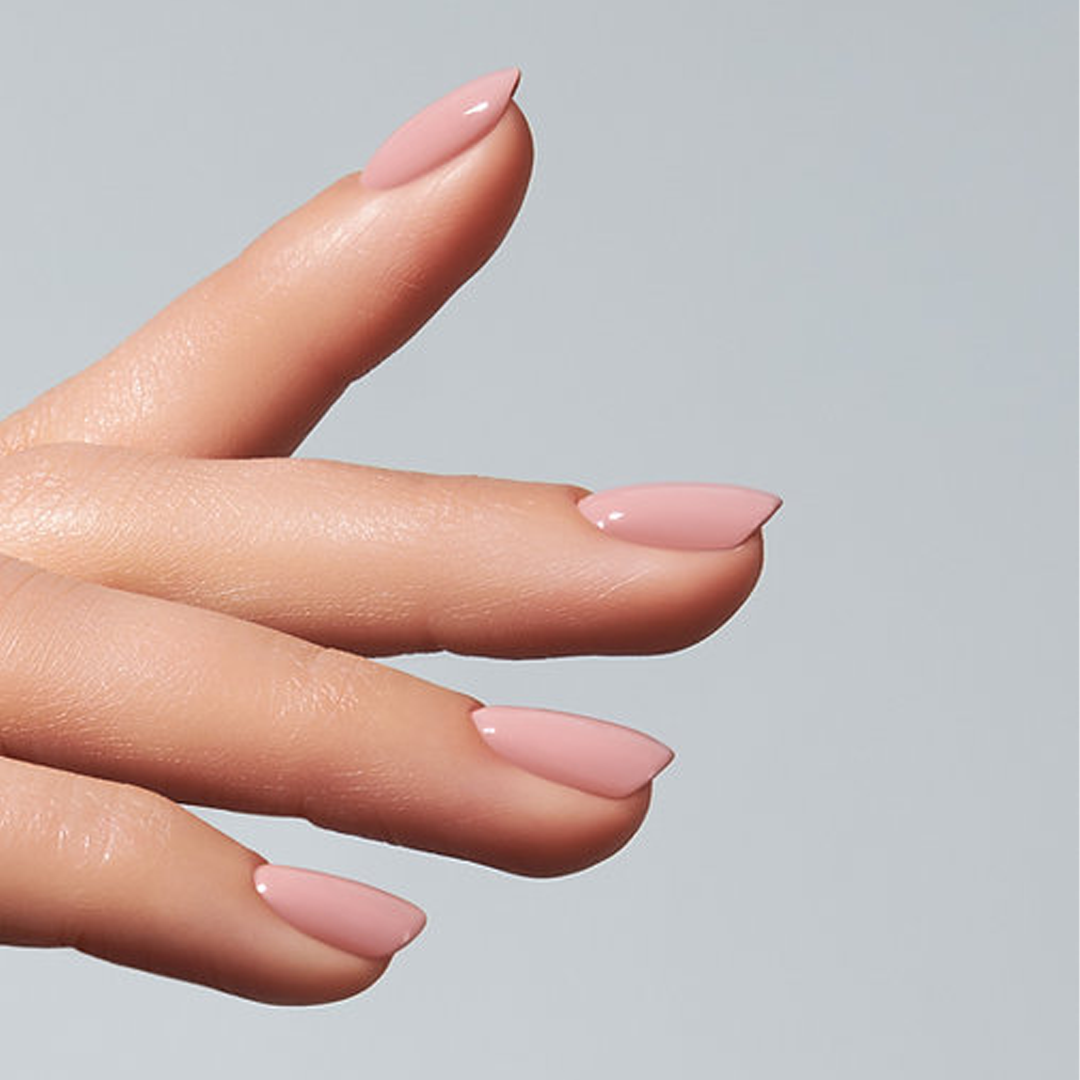 Unhas com Color Gel Silk American Creator em rosa malva suave brilhante