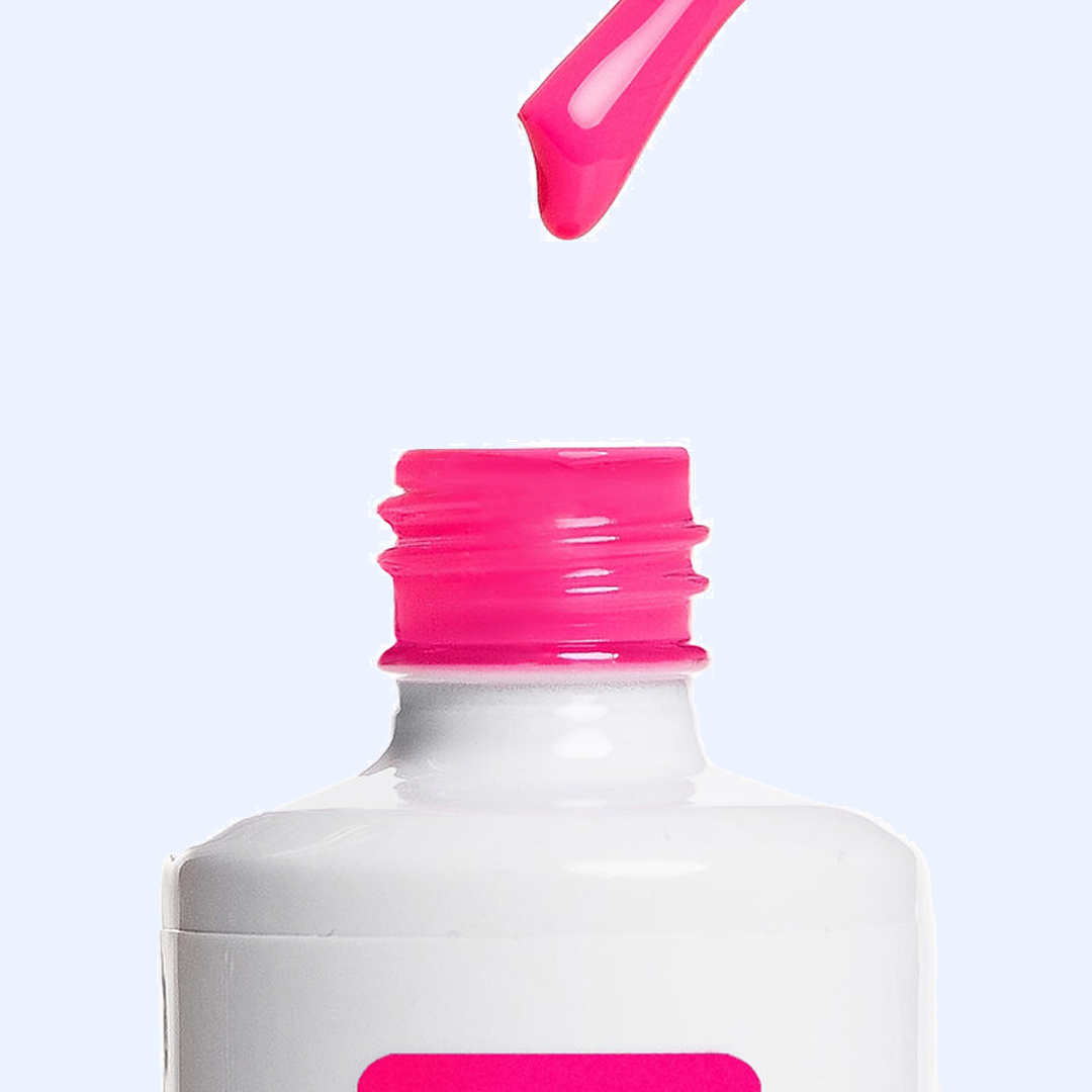 Textura e aplicador do Color Gel Starfish American Creator rosa fucsia vivo