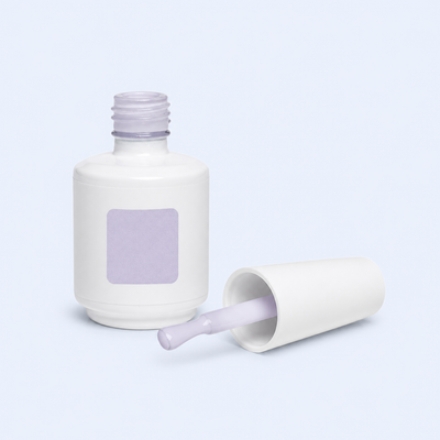 Frasco aberto e aplicador do Color Gel Stark American Creator lilas frio claro