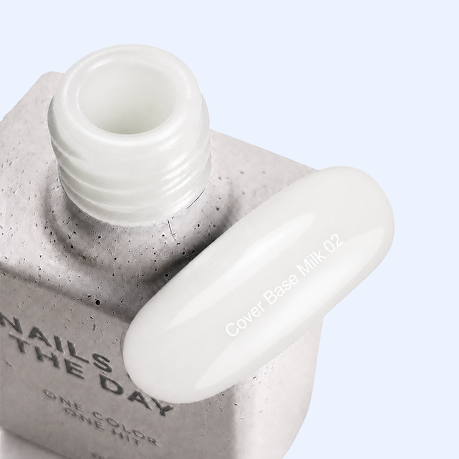 Cover Base Milk 02 Nails Of The Day em branco leitoso cremoso