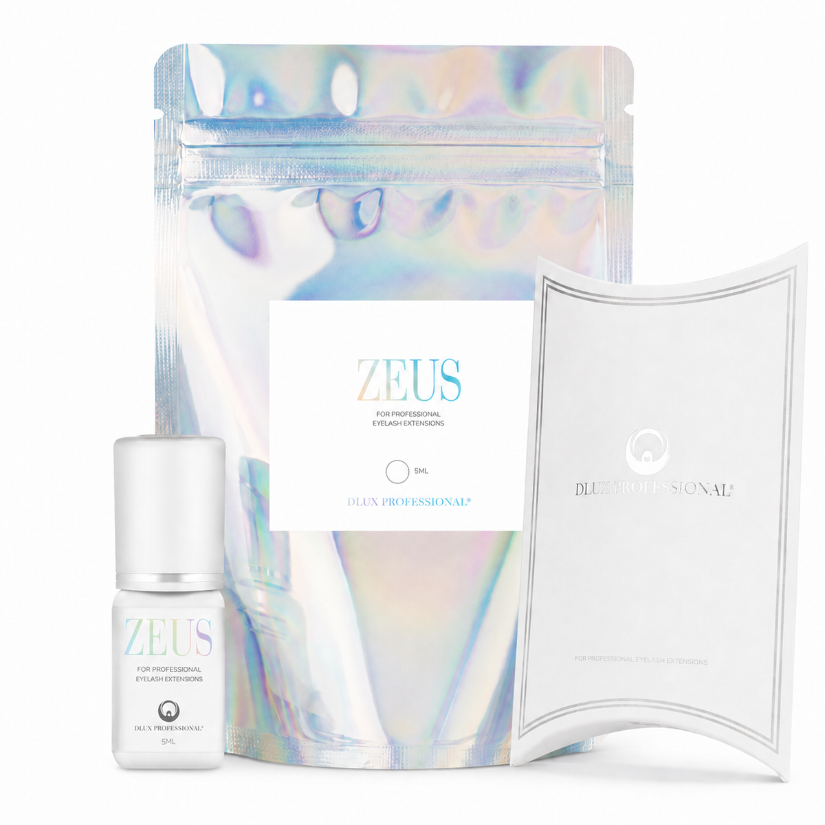 Cola Dlux Zeus de 5 ml apresentada com a respetiva embalagem
