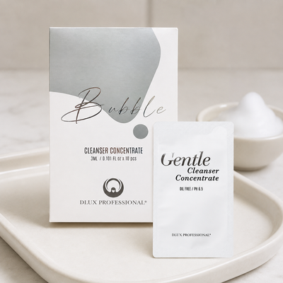 Dlux Concentrado para Espuma de Limpeza de Pestanas Dlux 10un em ambiente profissional