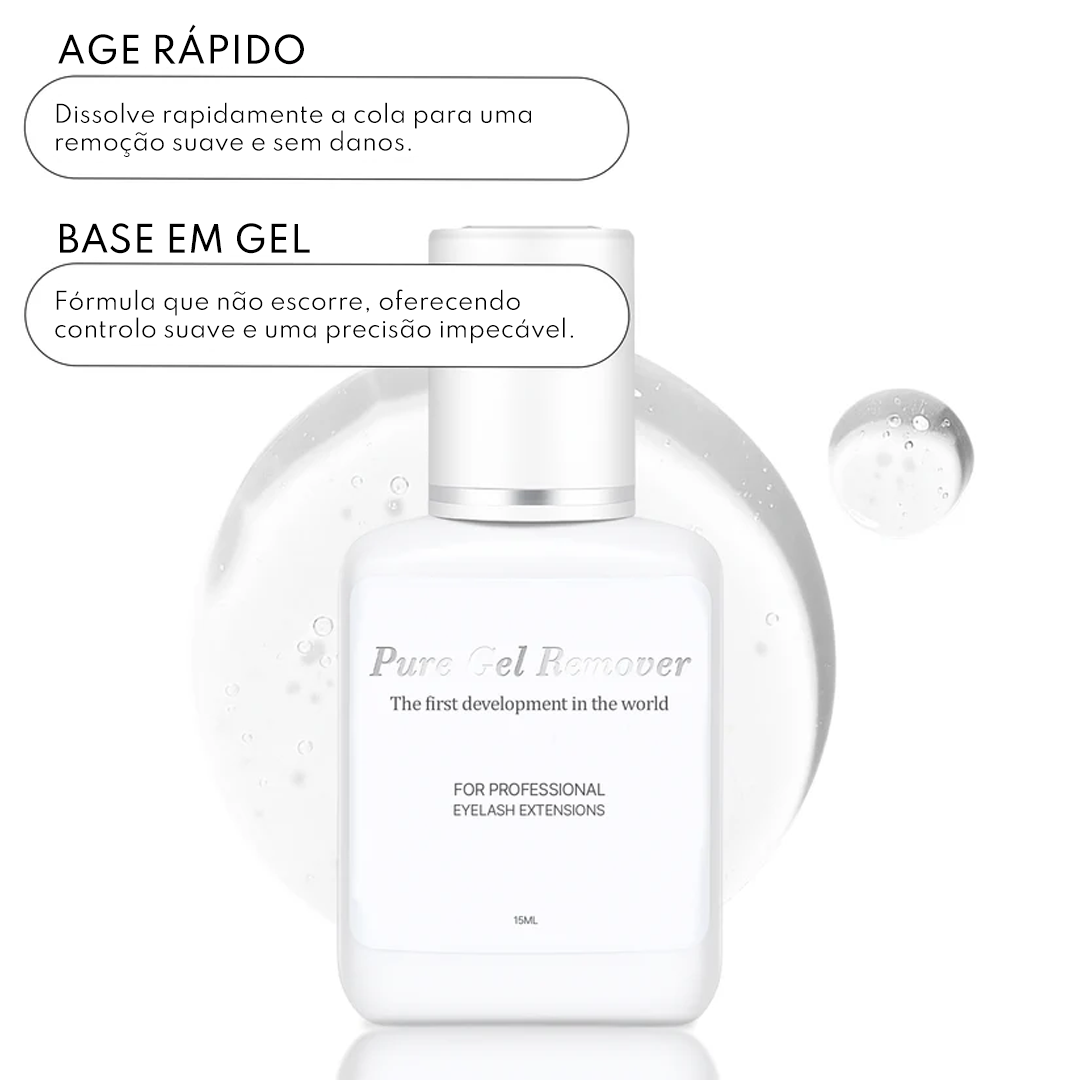 Dlux Removedor de Pestanas Pure Gel — detalhe técnico do produto