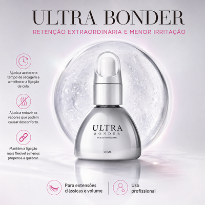 Dlux Ultra Bonder com informação em português sobre retenção das extensões