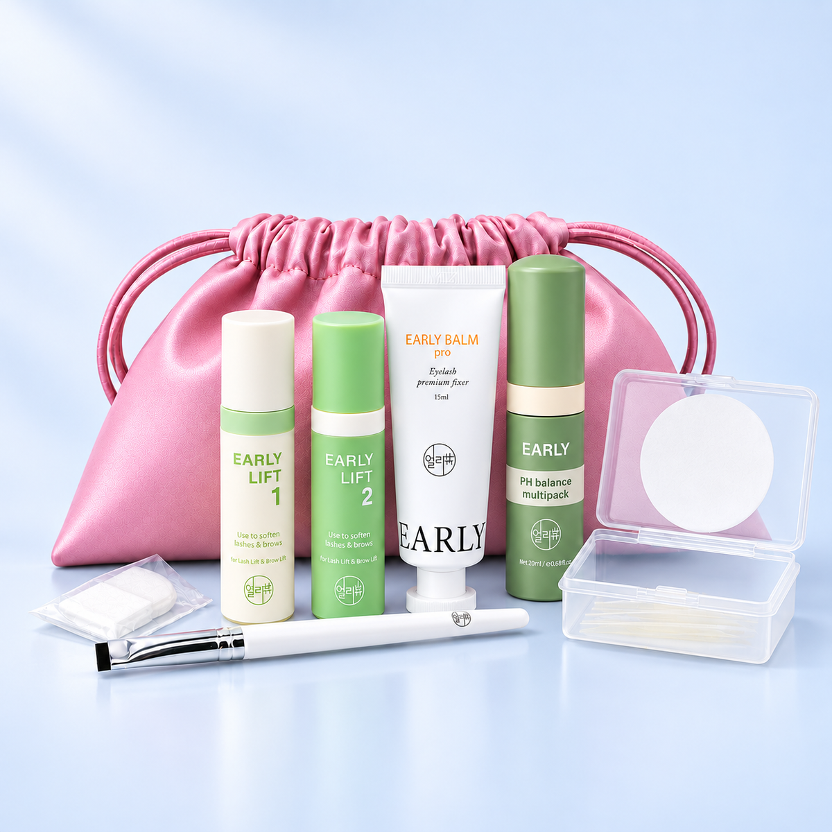 Early Pro Kit Korean Lash Lift completo numa hero melhorada