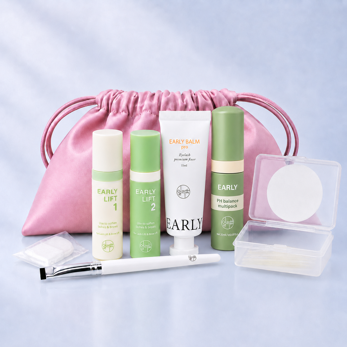 Early Pro Kit Korean Lash Lift completo em vista principal