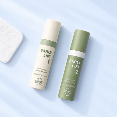 Early Lift Refill Duo em composição plana com Step 1 e Step 2