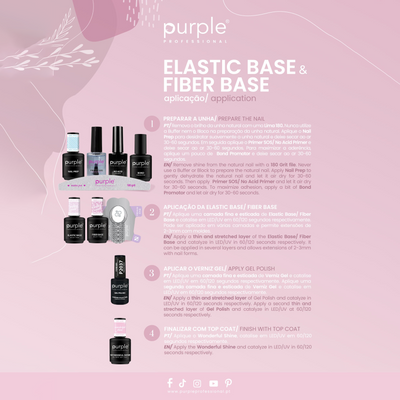 Instrucoes de aplicacao da Elastic Base e Fiber Base Purple