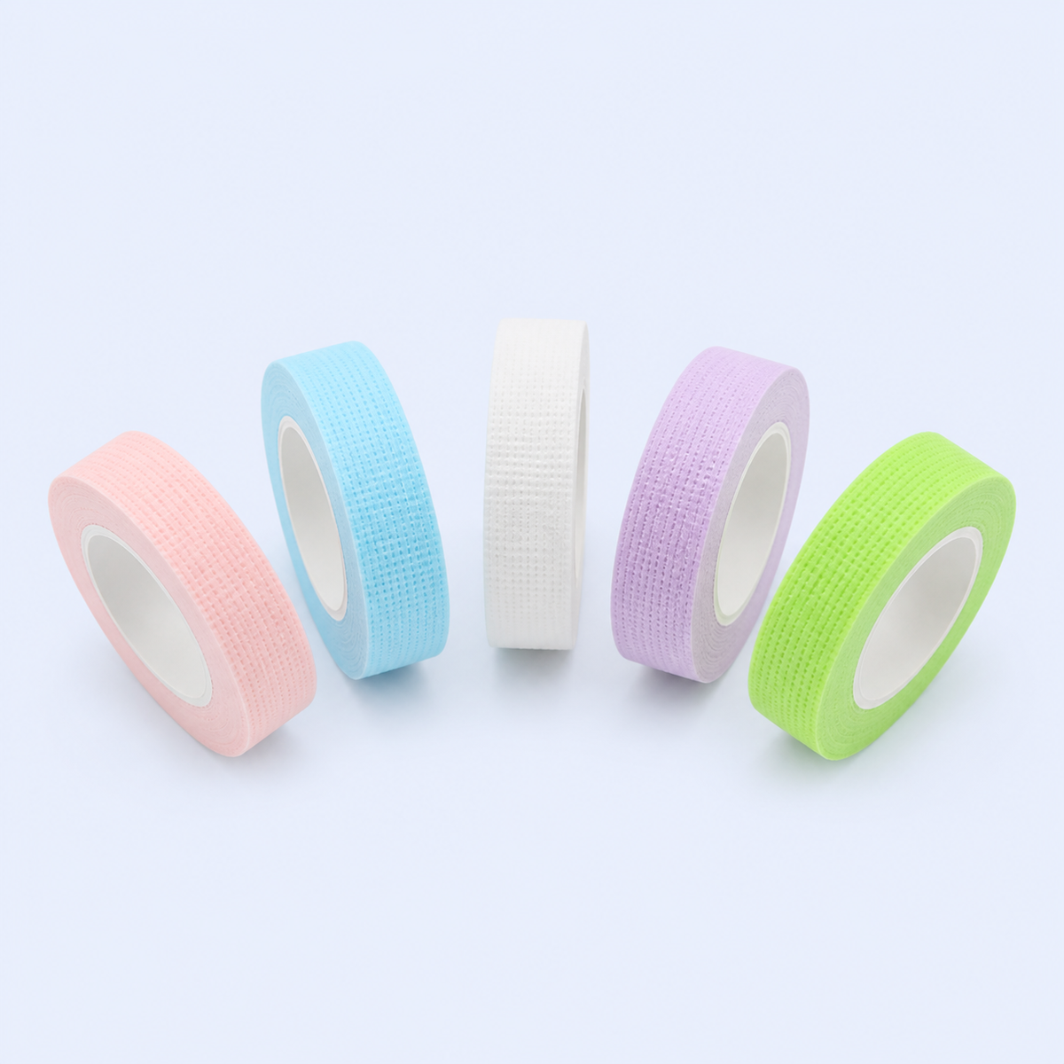 Fita adesiva em papel respirável 1,2 cm nas cores rosa, azul, branco, lilás e verde