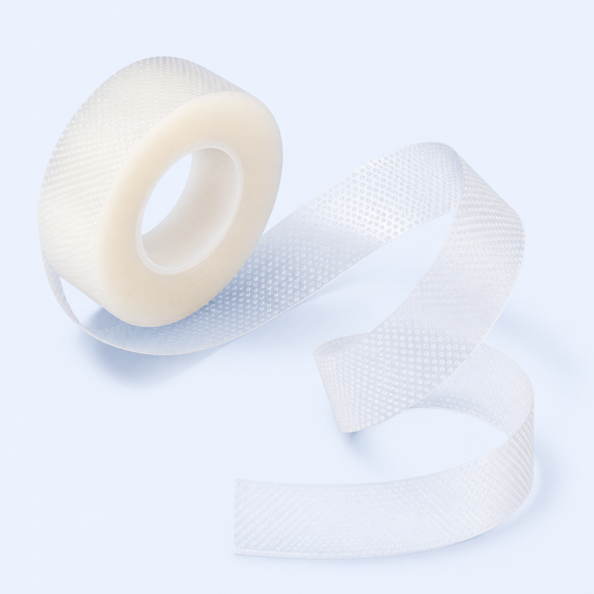 Fita adesiva transparente em plástico 1,2 cm em espiral