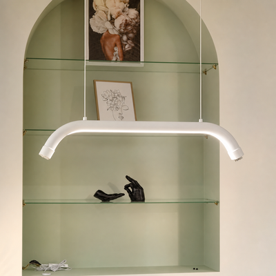 Iluminacao Led FB Skylight Branca em estudio com luz neutra