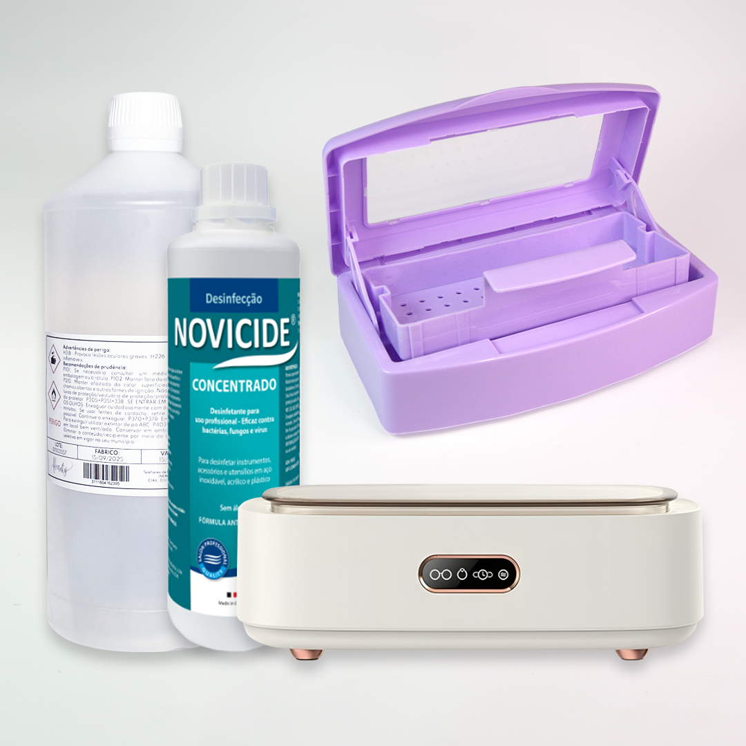 Kit Protocolo de Desinfeção Pro FBeauty lilás