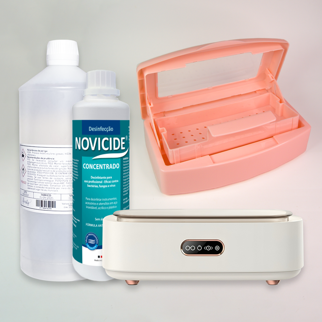 Kit Protocolo de Desinfeção Pro FBeauty salmão