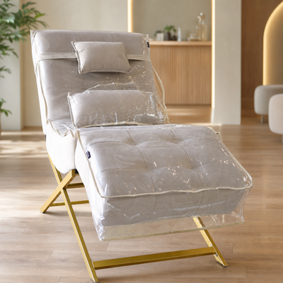 Lash Bed FB Comfy bege com proteção transparente