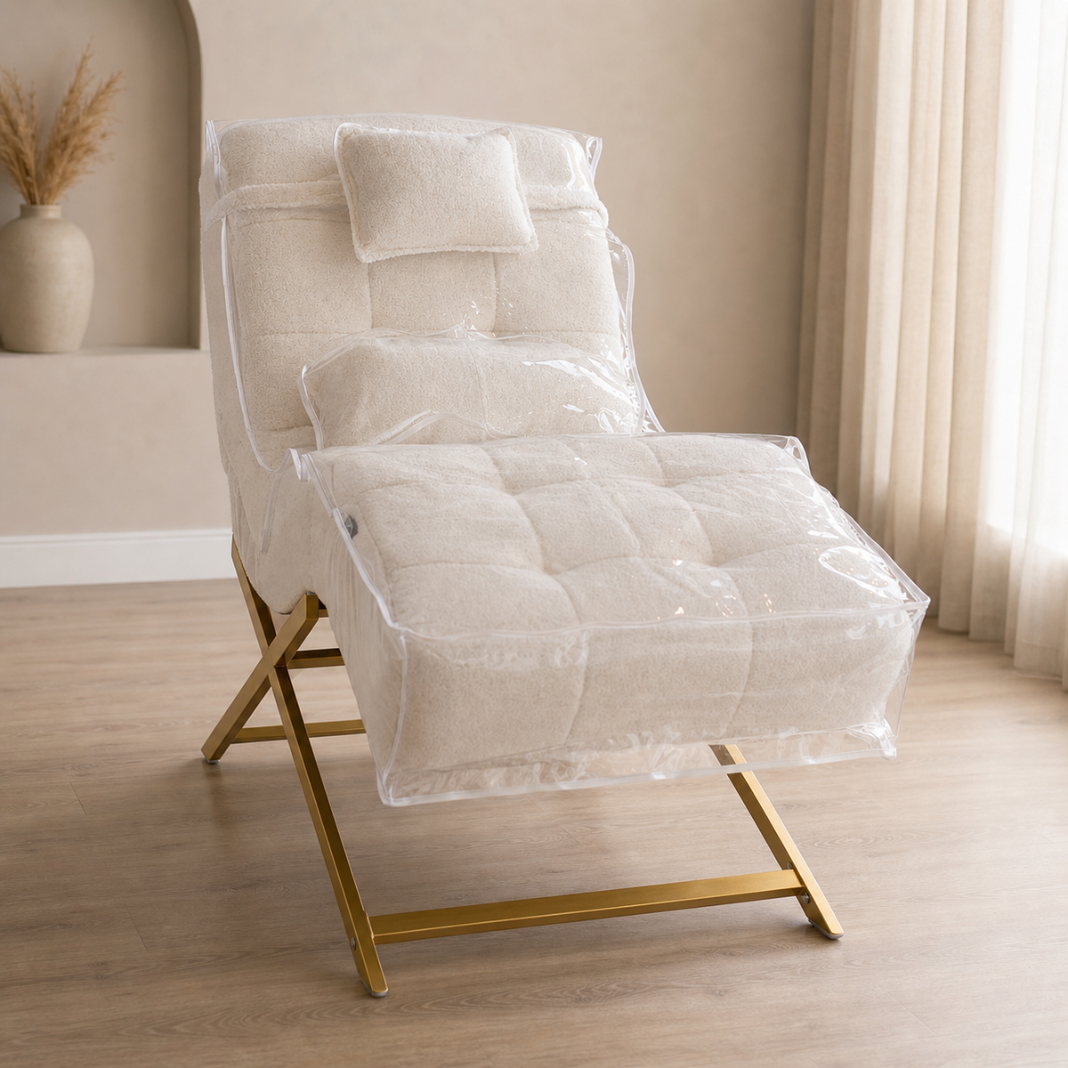 Lash Bed FB Comfy Teddy Bege com proteção transparente