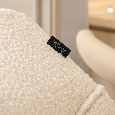 Etiqueta FB Comfy no tecido teddy bege
