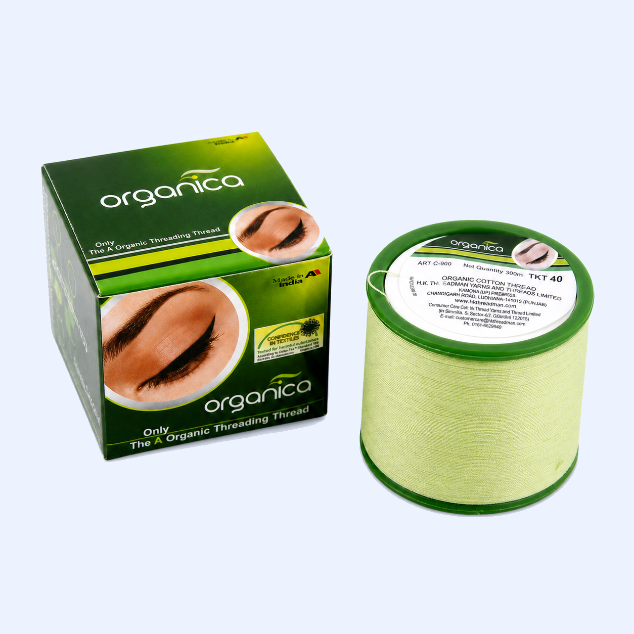 Linha de threading orgânica 300m para estilismo de sobrancelhas