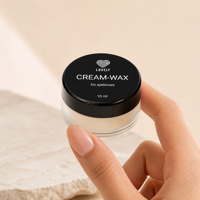 Cera para sobrancelhas Cream-Wax Lovely 10 ml — apresentação profissional do boião; SKU L05199