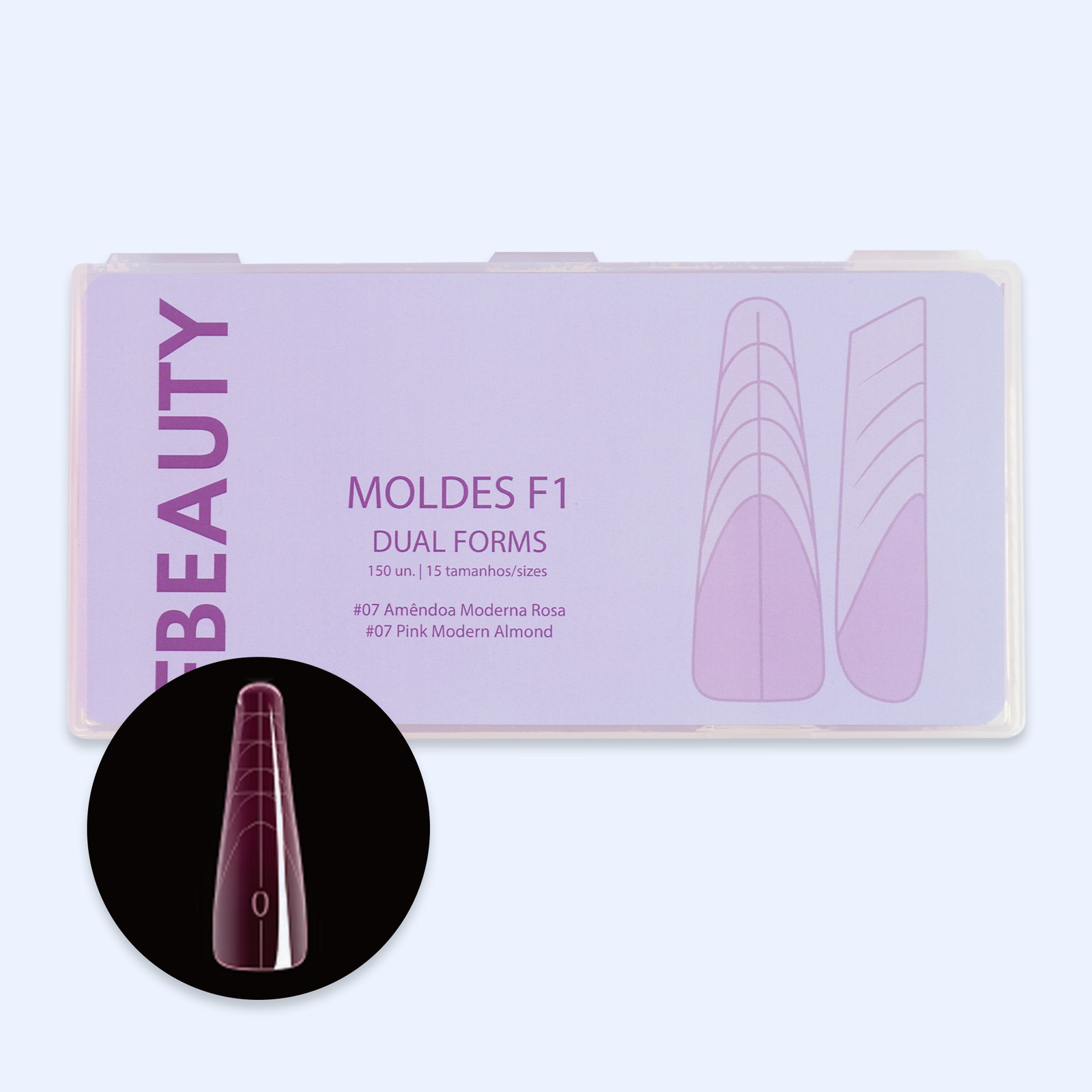 Moldes F1 FB #07 Francesa Amêndoa Moderna Rosa — imagem principal
