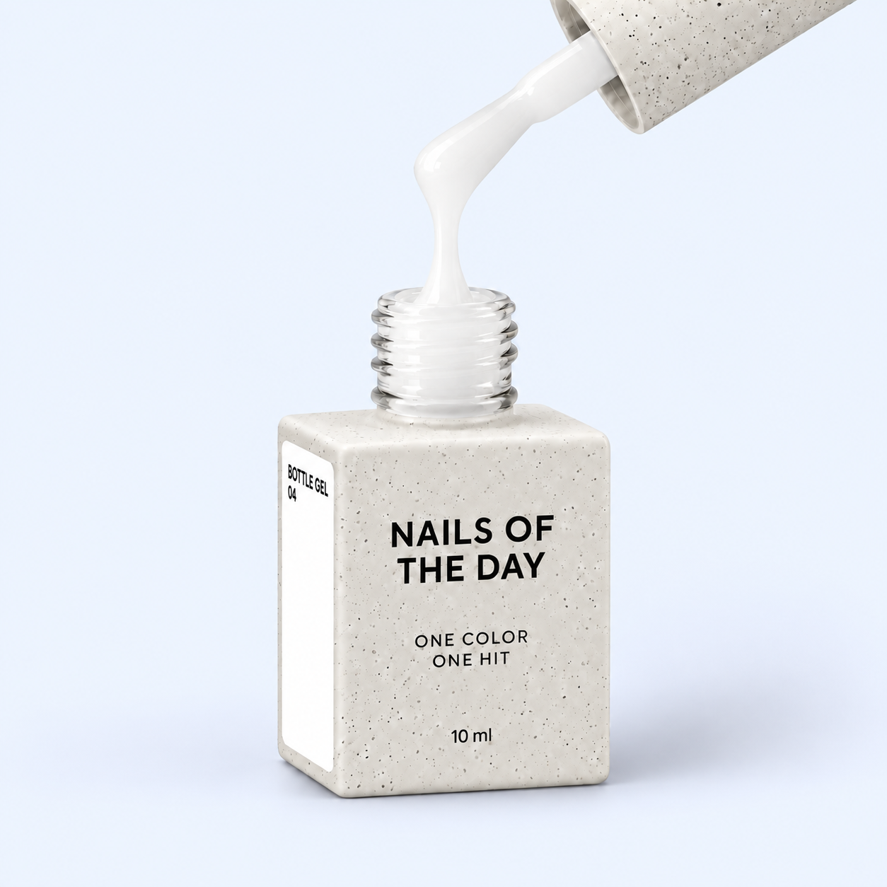 Bottle Gel 01 Nails Of The Day 10 ml em tom branco frio na vista principal