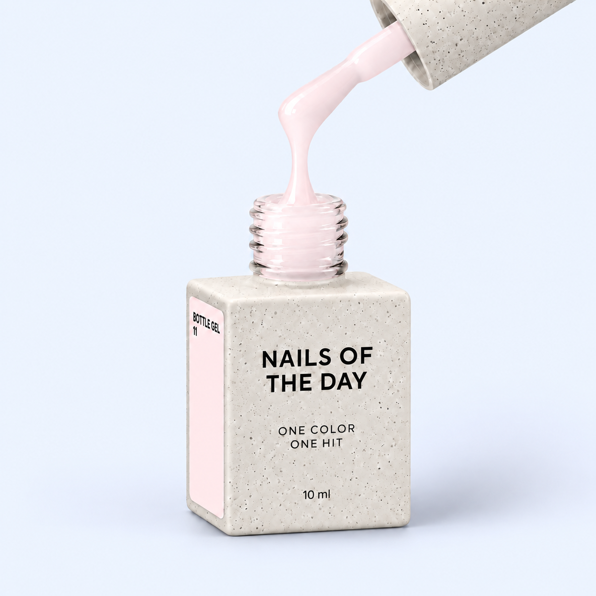Bottle Gel 11 Nails Of The Day 10 ml em tom nude rosa muito pálido na vista principal
