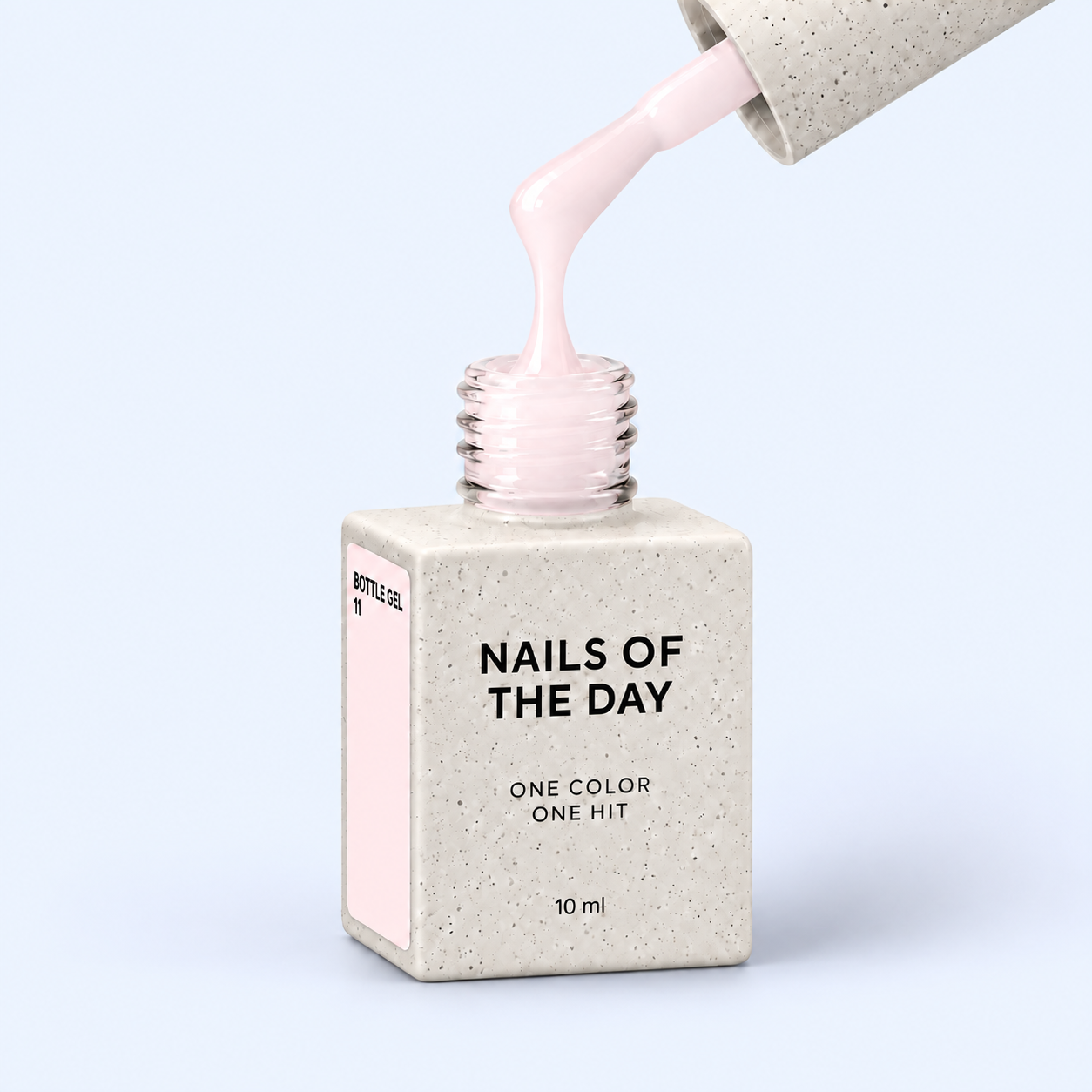 Bottle Gel 11 Nails Of The Day 10 ml em tom nude rosa muito pálido na vista principal