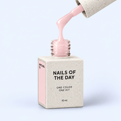 Bottle Gel 12 Nails Of The Day 10 ml em tom rosa nude empoeirado com subtom malva na vista principal
