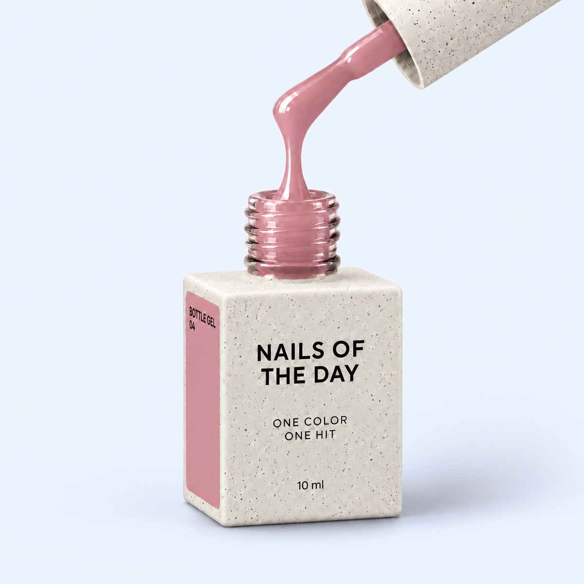 Bottle Gel 24 Nails Of The Day 10 ml em tom nude rosa acastanhado na vista principal