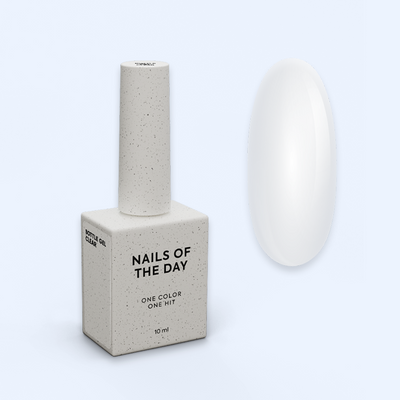 Bottle Gel Clear Nails Of The Day 10 ml com amostra de gel transparente