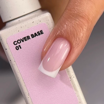 Cover Base 01 Nails Of The Day — resultado de manicure francesa em tom rosa claro