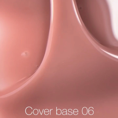 Macro da textura da Cover Base 06 Nails Of The Day em tom pêssego nude
