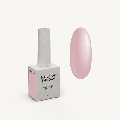 Cover Base 12 Nails Of The Day com frasco e amostra oficial em tom bege-rosa atenuado