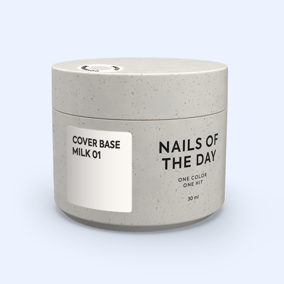 Cover Base Milk 01 Nails Of The Day no formato profissional de 30 ml
