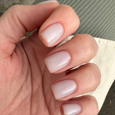 Resultado de manicure com Cover Base Milk 01 Nails Of The Day