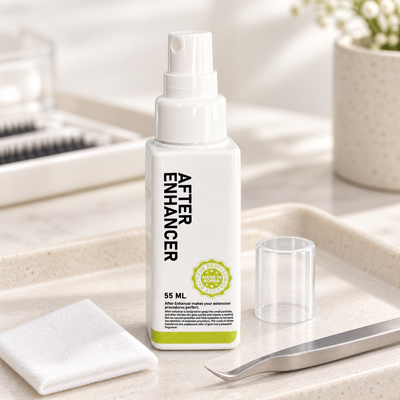 After Enhancer Neicha de 55 ml com pulverizador e tampa em bandeja de preparação