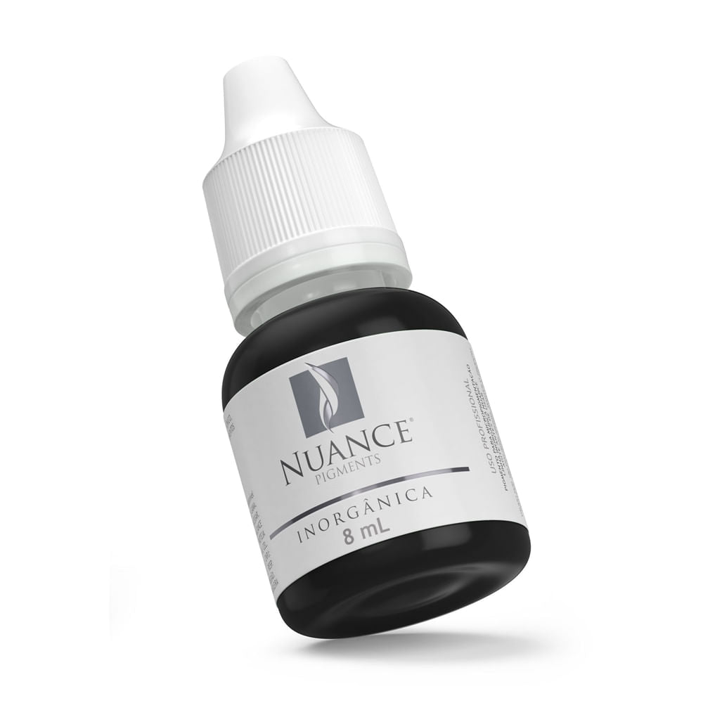 Nuance Pigmento Inorgânico Black 8 ml — frasco oficial apresentado em ângulo; SKU NI50322