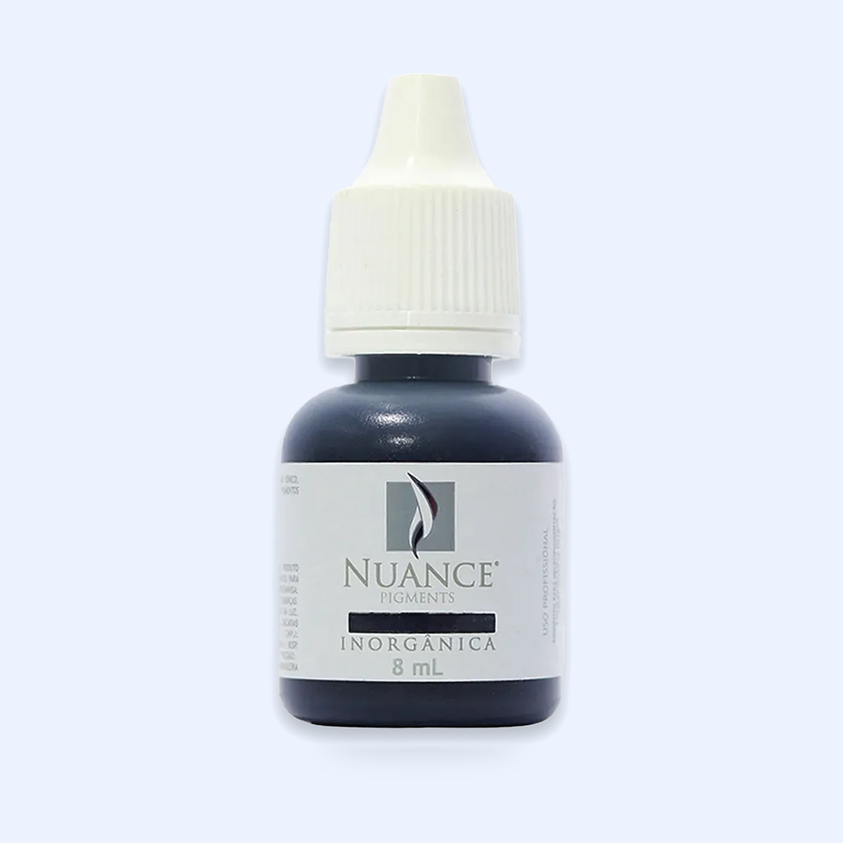 Nuance Pigmento Inorgânico Black 8 ml — hero do produto sobre fundo azul-claro ECF3FE; SKU NI50322
