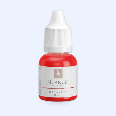 Nuance Pigmento Orgânico Granada 8 ml — hero do produto sobre fundo azul-claro ECF3FE; SKU NO53026