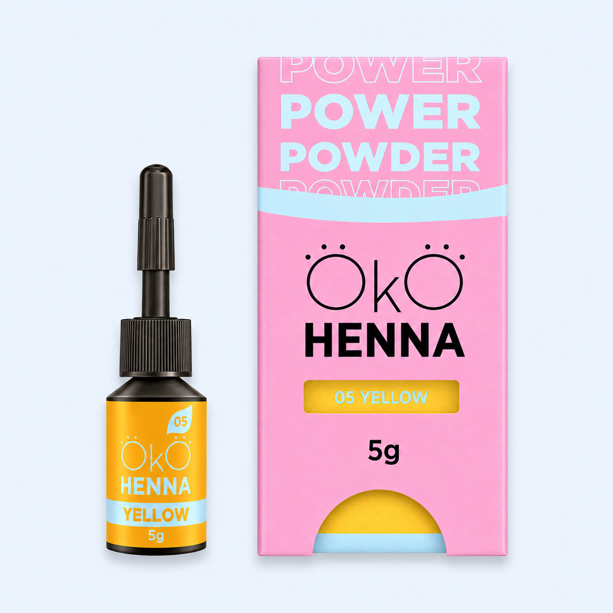 OKO Henna para Sobrancelhas 05 Yellow — produto em vista principal em fotografia melhorada para ecommerce