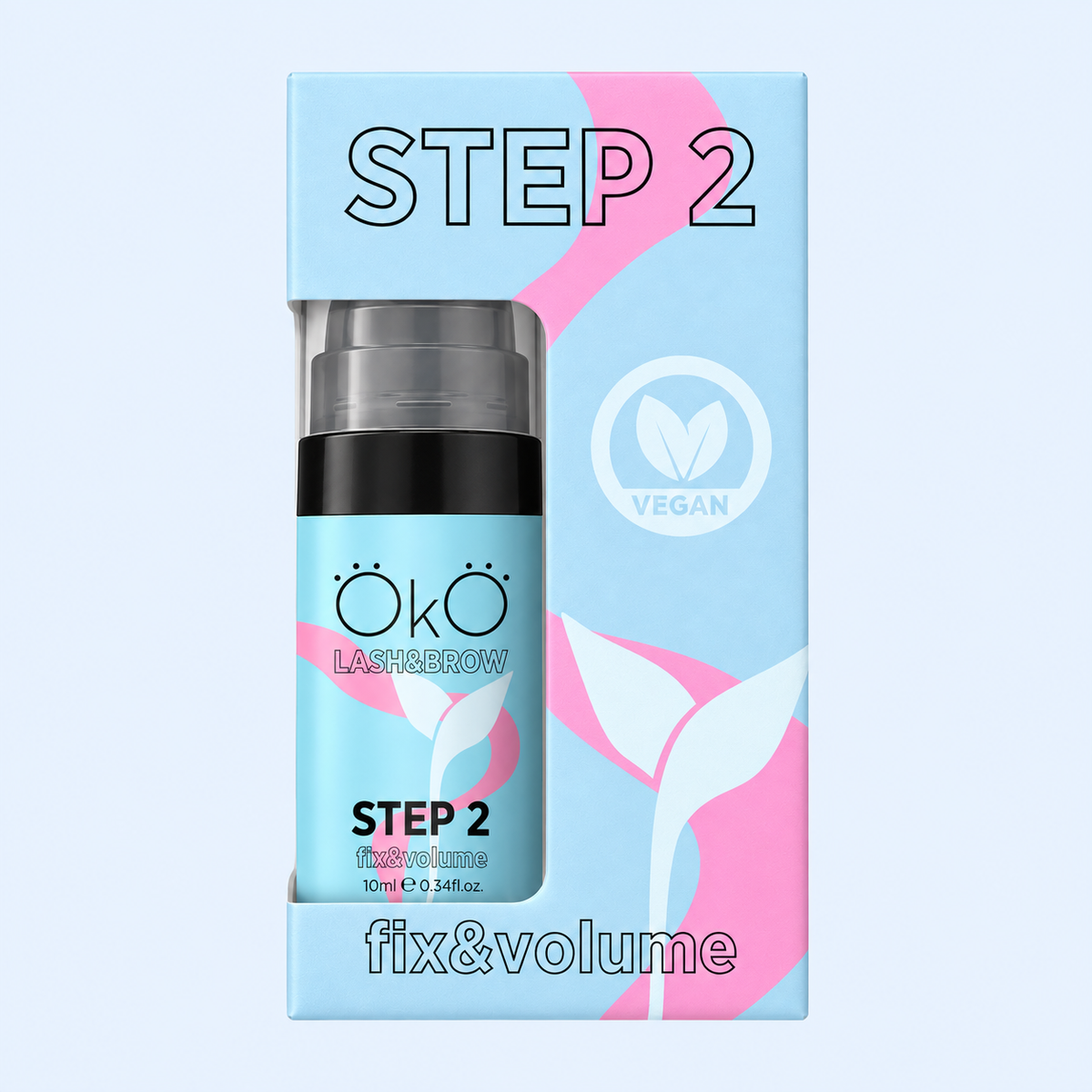 OKO Individuais Lash&Brow 10ml — Step 2 Fix & Volume de 10 ml em fotografia melhorada para ecommerce