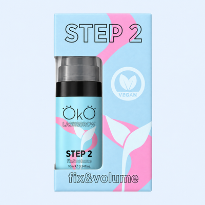 OKO Individuais Lash&Brow 10ml — Step 2 Fix & Volume de 10 ml em fotografia melhorada para ecommerce
