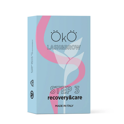 OKO Individuais Lash&Brow x5 Sachet — caixa Step 3 Care & Recovery com cinco saquetas