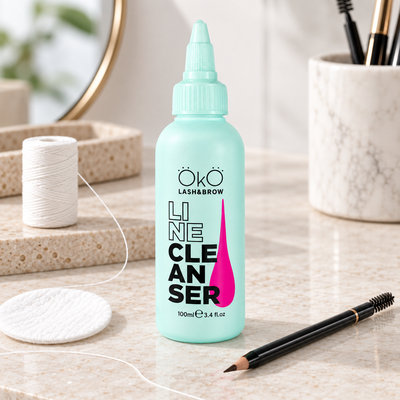 OKO Solução de Limpeza Eyebrow Line — solução de limpeza junto a acessórios de mapeamento