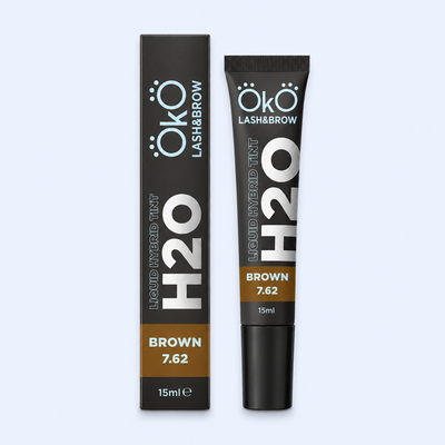 OKO Tinta Líquida Híbrida H2O Brown 7.62 — produto em vista principal em fotografia melhorada para ecommerce