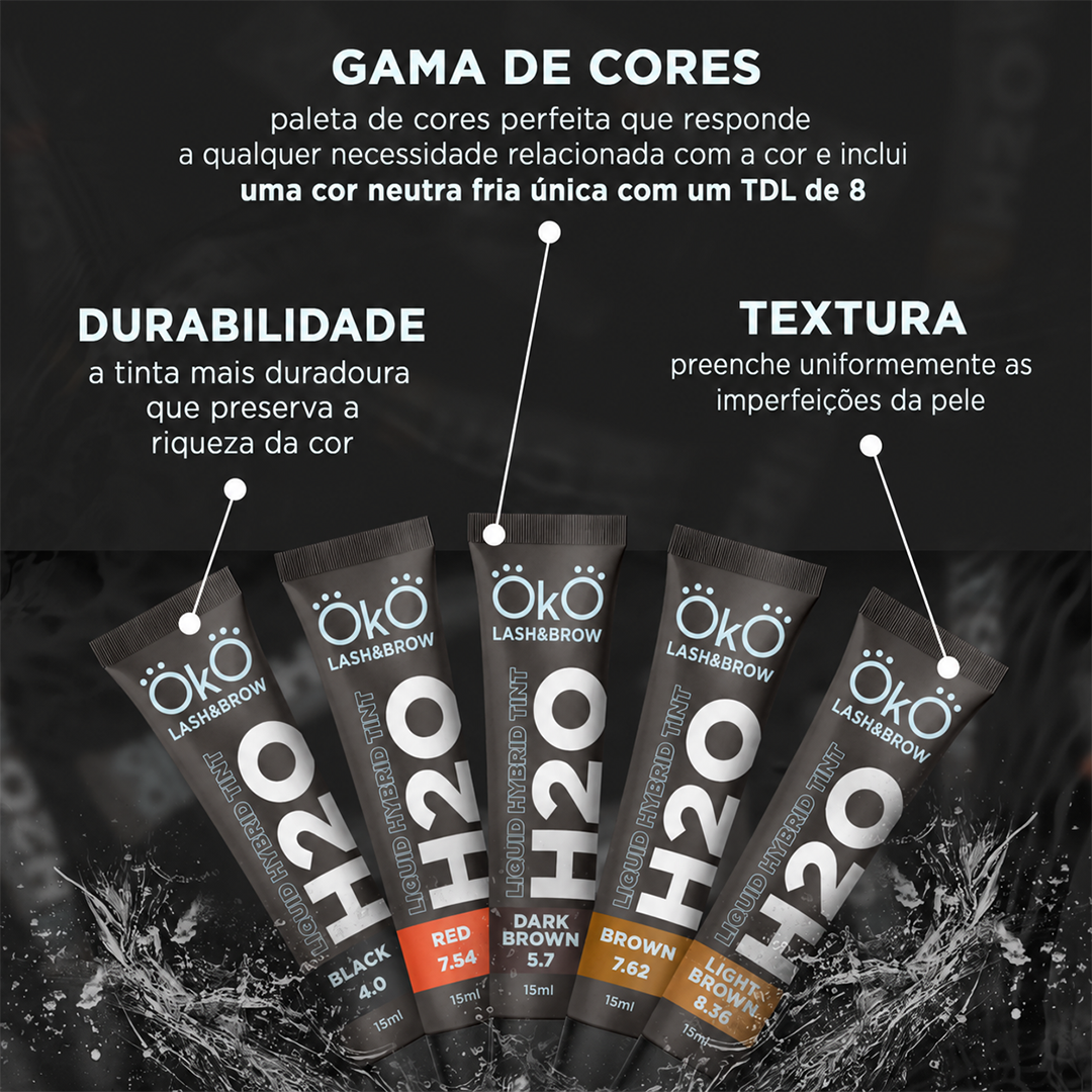 OKO Tinta Líquida Híbrida H2O Light Brown 8.36 — principais benefícios e características