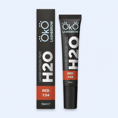 OKO Tinta Líquida Híbrida H2O Red 7.54 — produto em vista principal em fotografia melhorada para ecommerce
