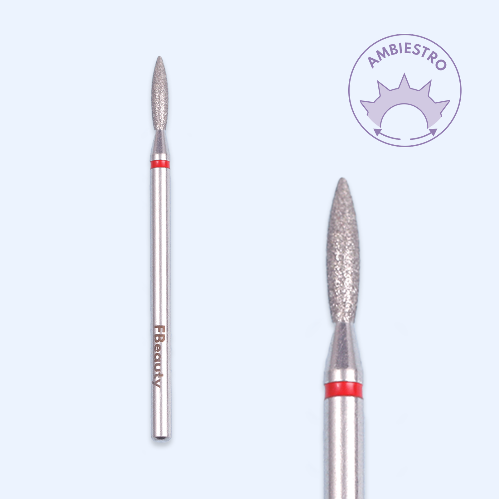 Ponta de diamante DI-PBRO19 — gota de 2,0 mm para detalhe e acabamento.