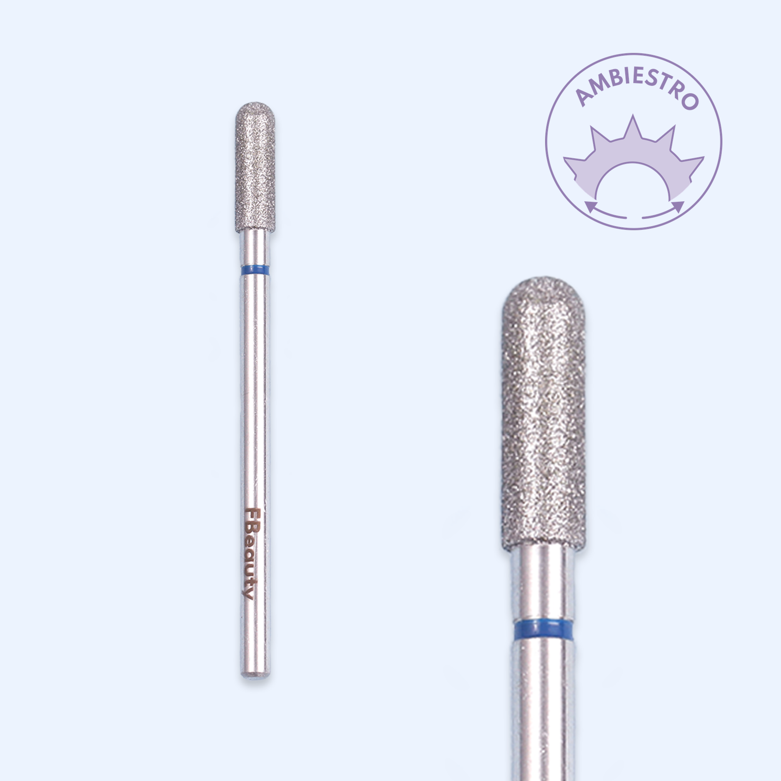 Ponta de diamante DI-PBRO20 — cilíndrica de topo redondo de 3,0 mm para trabalho corrente.