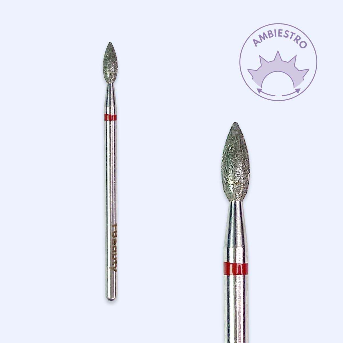 Ponta de diamante DI-PBRO22 — gota de 2,6 mm para detalhe e acabamento.