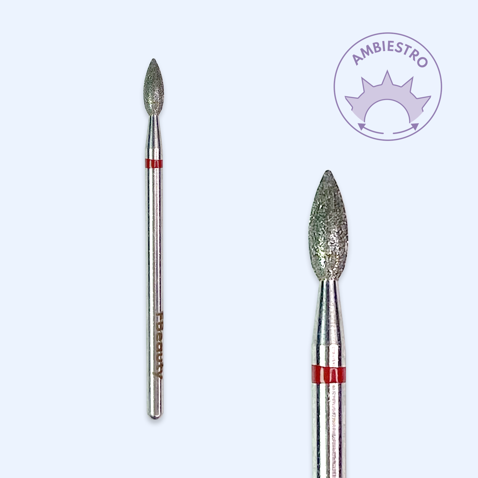 Ponta de diamante DI-PBRO22 — gota de 2,6 mm para detalhe e acabamento.